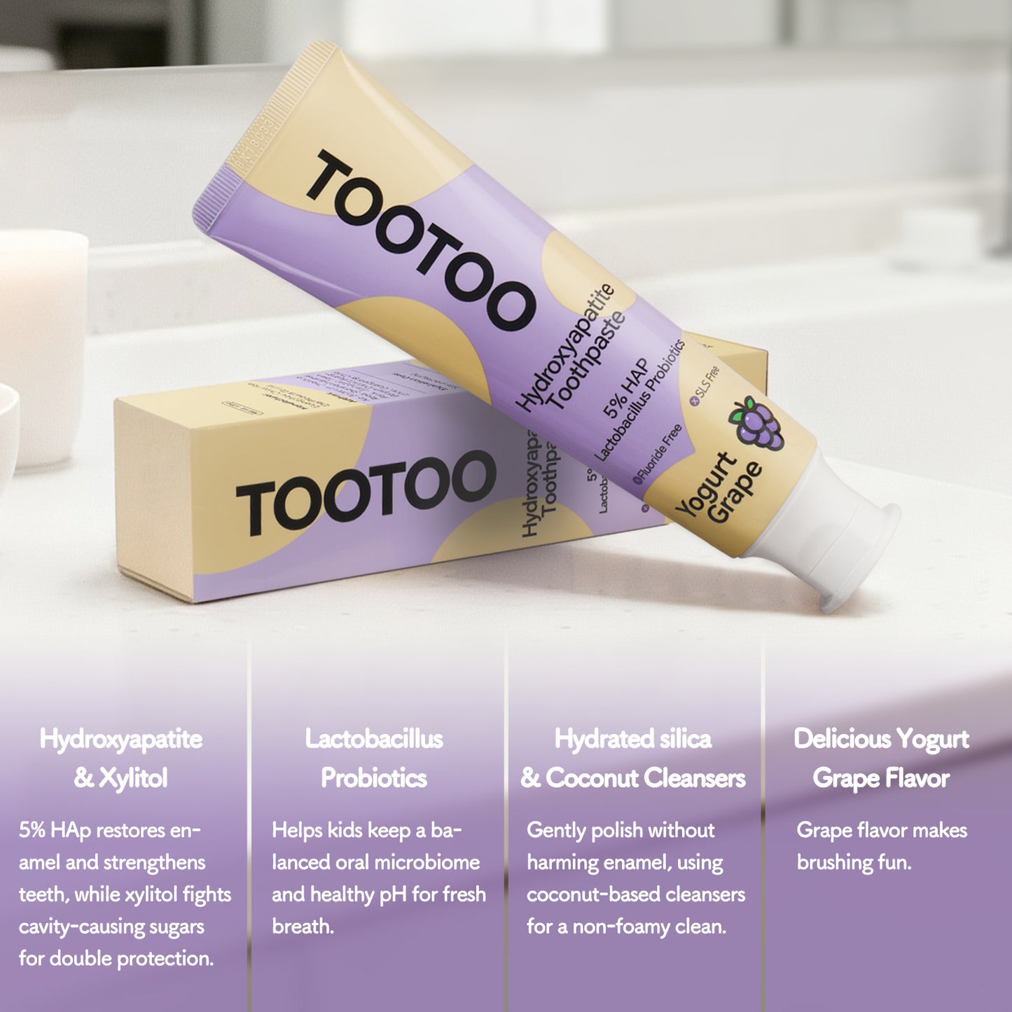 Kids Fluoride‑Free Toothpaste with Hydroxyapatite 120g